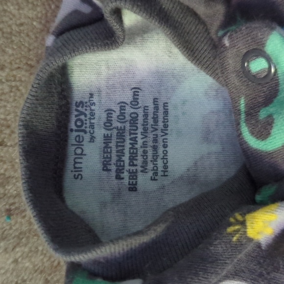 Carter's Preemie 2-Pack 2-Way Zip Cotton Footed Sleep and Plays - Picture 9 of 10